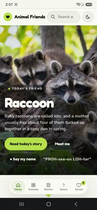 Animal Friends today's friend